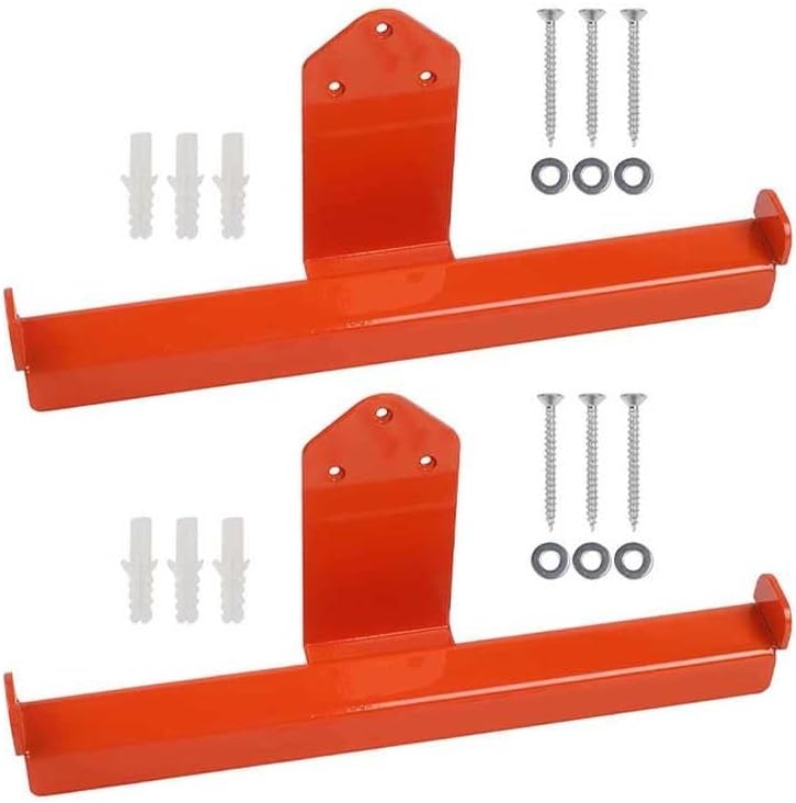  Lot De 2 Supports Muraux Pour Souffleur De Feuilles BG50 BG56 BG66 BG86 Avec Double Crochet Et Revêtement Orange Pour Pulvérisateur De Tronçonneuse