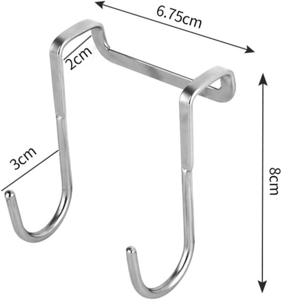  Angoily Double S De Rangement Sans Perçage En Acier Inoxydable 4pcs Forte Capacité De Charge, Pour Porte De Placard, Bureau Et Chambre