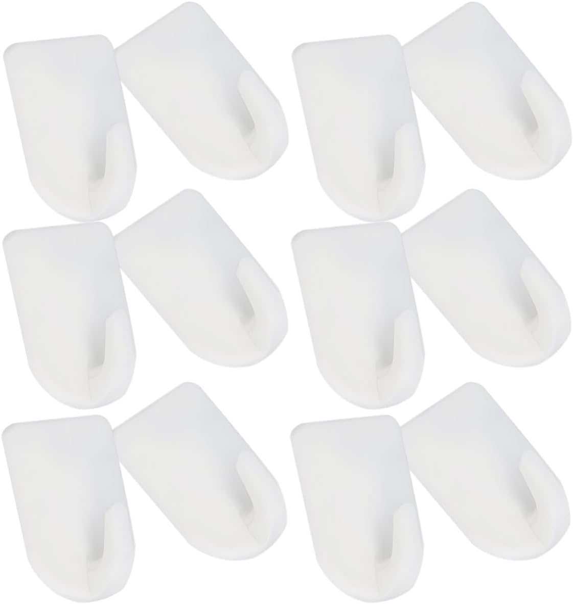  Healvian Crochets Muraux Adhésifs Crochets De Rangement Multifonctions Lot De 24 Pièces Blancs En ABS Pour Suspendre Clés Et Bijoux, Mur Rangement