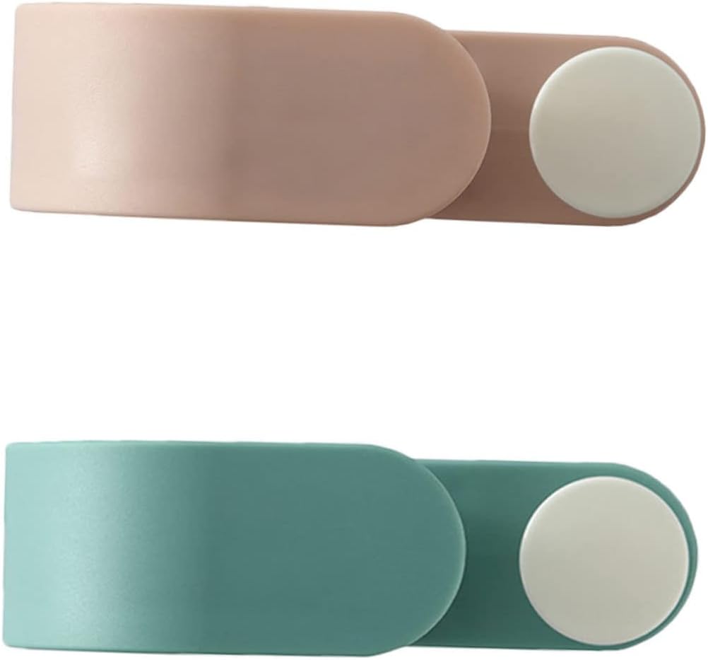 YARNOW Crochet De Perçage Et 2pcs Support Mural Balai Sans Style En Plastique Vert Capacité De Charge Forte Nordique Simple Créatif Pour Salle Bain