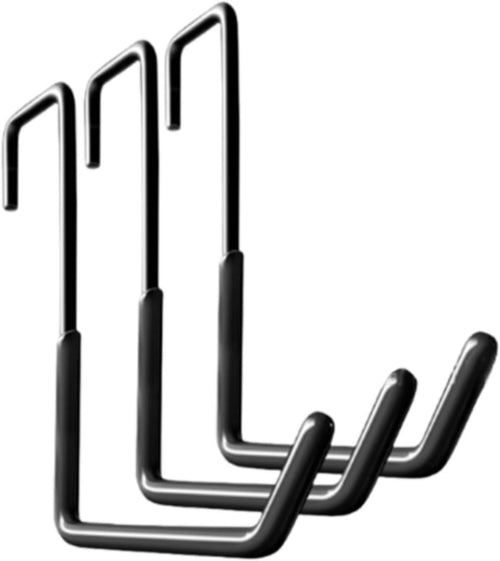  Ensemble De 3 Crochets De Garage, Supports De Vélo Robustes, Porte-Outils, Crochets Muraux De Rangement En Fer, Solution Gain De Place Pour Garage, En, Noir