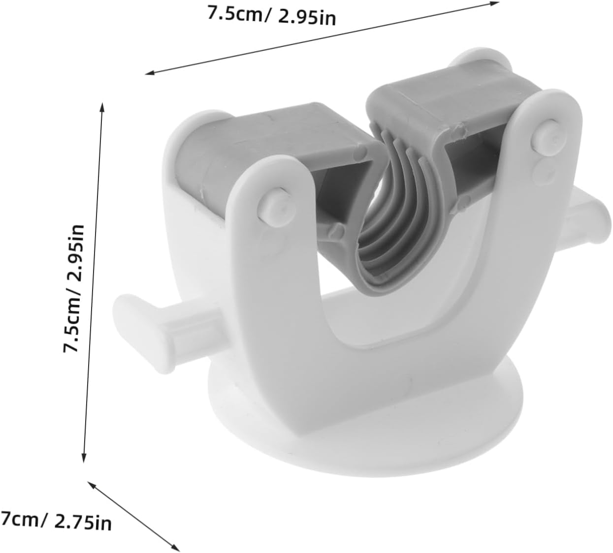  Ciieeo Lot De 2 Crochets Porte-balai En Plastique Blanc Autocollants, Étanches, Organisateurs Pratiques Pour Salle De Bain Cuisine, Support Mural Sans Perçage