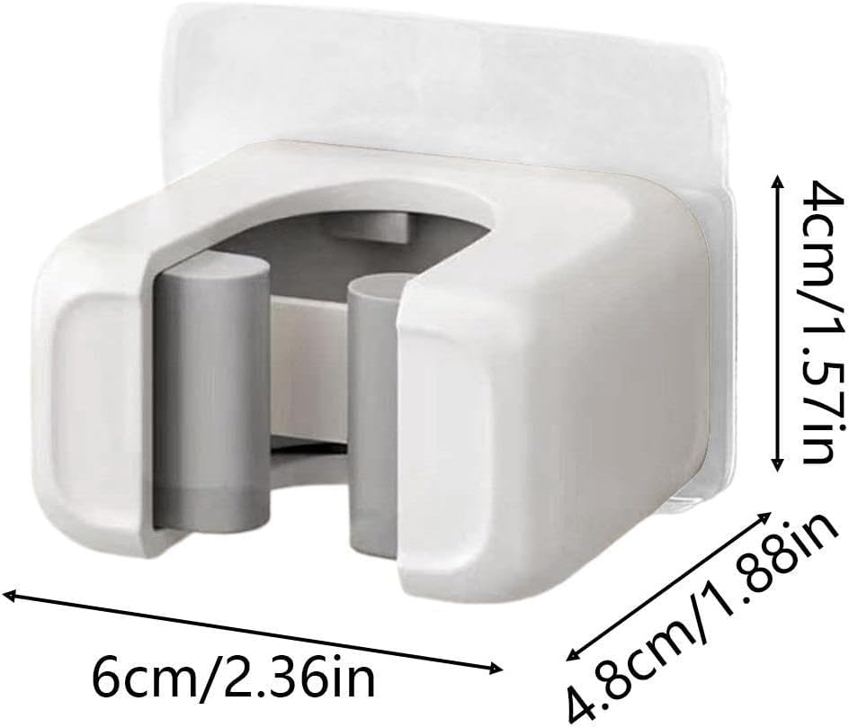  Générique Support Serpillière | Lot De 2 Supports Muraux Gain De Place Robuste | Rangement Pour Outils De Nettoyage Salle De Bain - Pour Pelle Aspirateur Gadgets Maison Bureau Dortoir Camping-Car