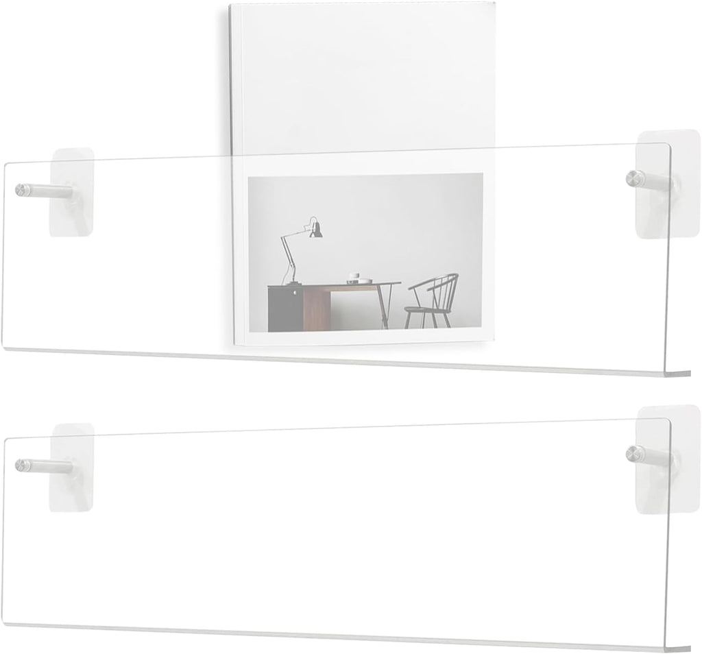 GENERIC Présentoir Mural En Acrylique Transparent Pour Disques, Sans Perforation, Pour Adolescents, Adultes, Amateurs De Musique, Collectionneurs, Salon, Appartement