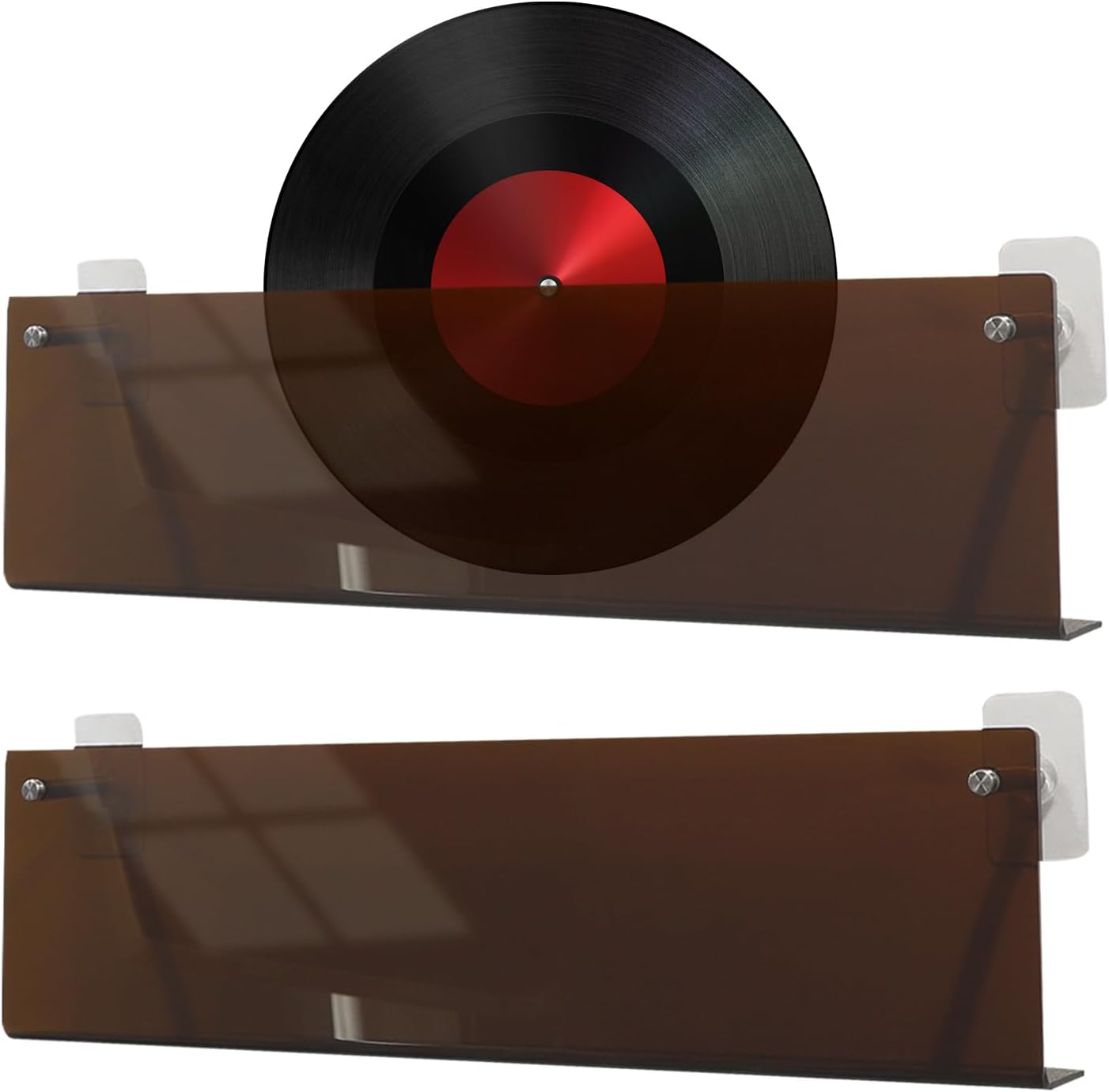 GENERIC Support D'album En Acrylique Transparent, étagère Multi-usages, Organiseur Sans Perforation Avec Construction Robuste, étagère D'affichage De Musique Avec Design élégant, Support D'album Pour Salon