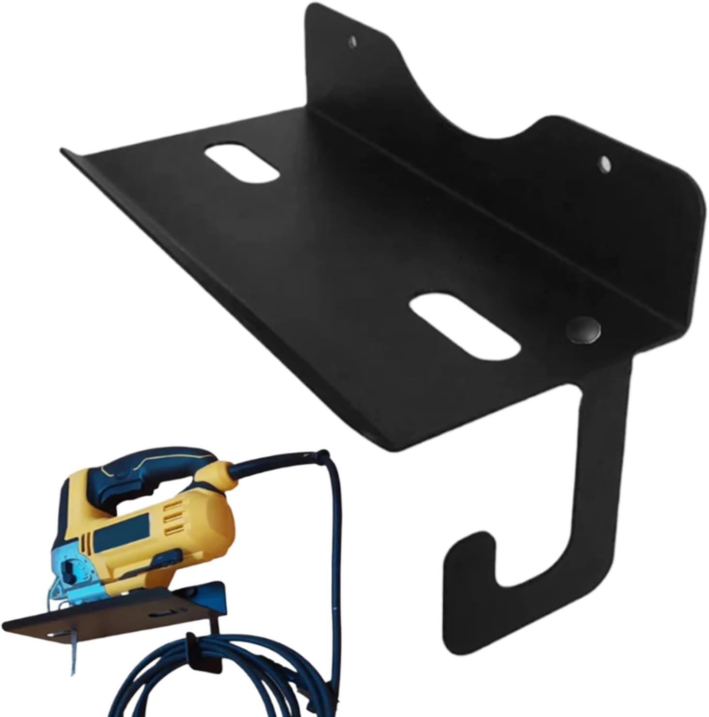  Générique Support Mural De Scie Sauteuse - Organiseur De Rangement En Métal Pour Outils Électriques - Rangement Pour Scie Sauteuse | Pour Abri Atelier Garage Maison Sous-sol Appartement Ferme