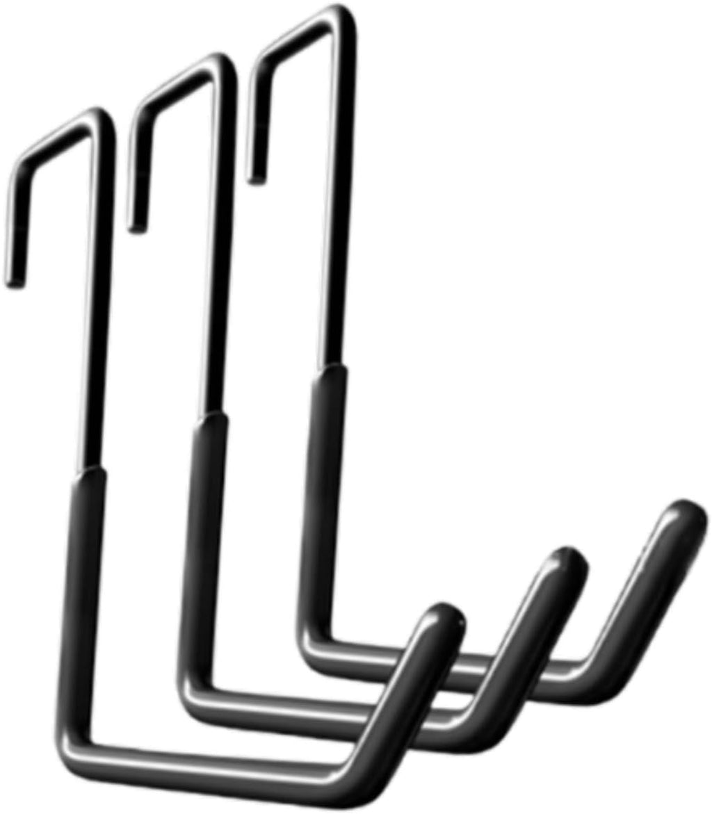  Ensemble De 3 Crochets De Garage, Supports De Vélo Robustes, Porte-Outils, Crochets Muraux De Rangement En Fer, Solution Gain De Place Pour Garage, En, Noir