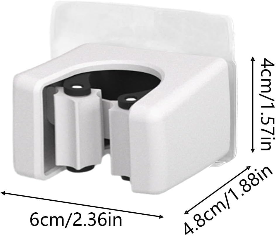 GENERIC Lot De 2 Supports Muraux Robustes Pour Balai, économiseur D'espace, Organiseur De Rangement Pour La Maison, La Buanderie, Le Hangar, Le Bureau, L'appartement, Les Outils De Nettoyage, La Pelle à