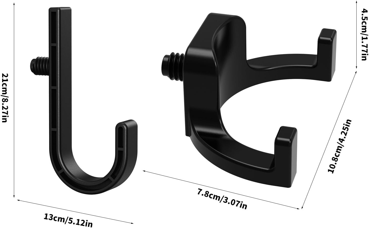  Lot De 6 Fixations Incurvées Et Fixées En Polystyrène Pour Rangement D'outils D'escaliers Et De Grands Objets Installation Lisse Sans Outils Nécessaires Perceuse ABS Fixations D'abri De