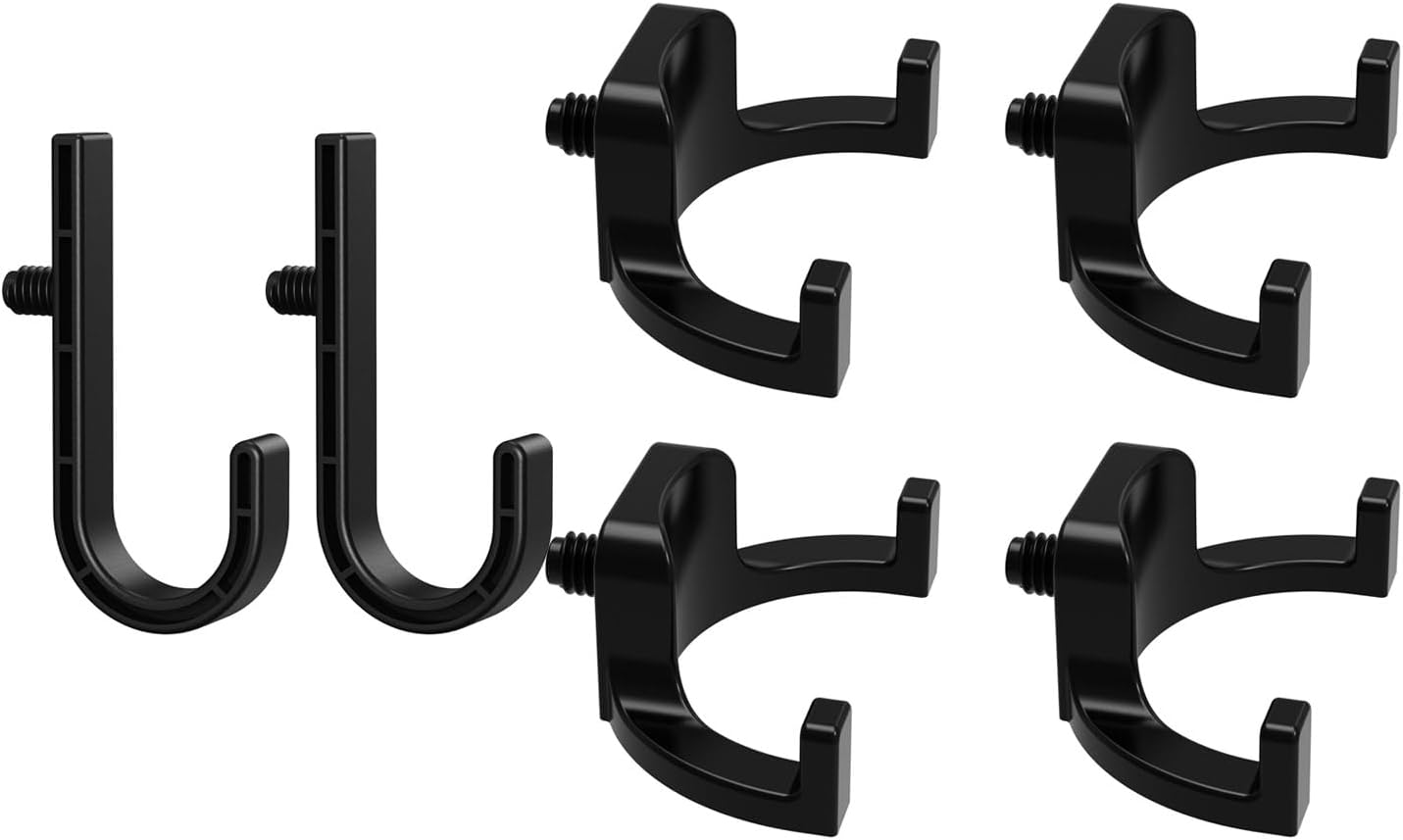  Un Lot De 6 Pièces De Fixation Robustes En Polystyrène Adaptées Aux Abris De Rangement. Parfait Pour Accrocher Des Outils, Des Escaliers Et Des équipements Lourds. Organisation Flexible Pour