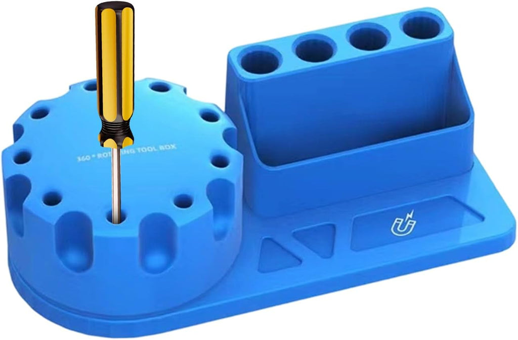 GENERIC Rotating Screwdriver Rack, Organisateur D'outils à 360 Degrés, Support Tweezers De 12 Pouces Avec Base Durable, Accessoires De Stockage D'atelier Avec Accès Facile, Organisateur D'outils Pour Le