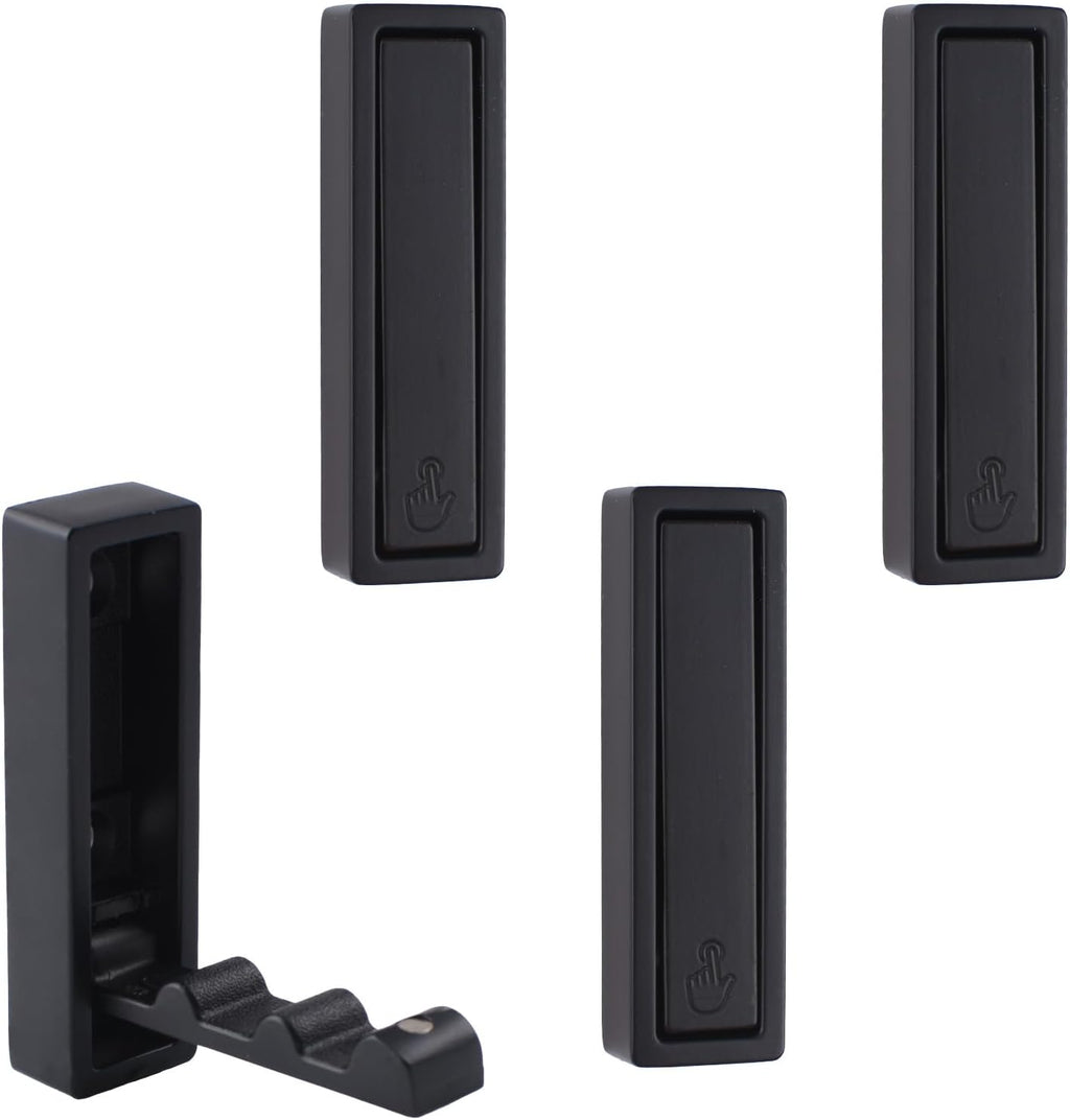  MOROBOR Lot De 5 Crochets Muraux Carrés Pliables Antidérapants Et Robustes En Alliage De Zinc Pour Suspendre Manteaux, Sacs, Sacs à Dos, Serviettes (cuivre Brossé)