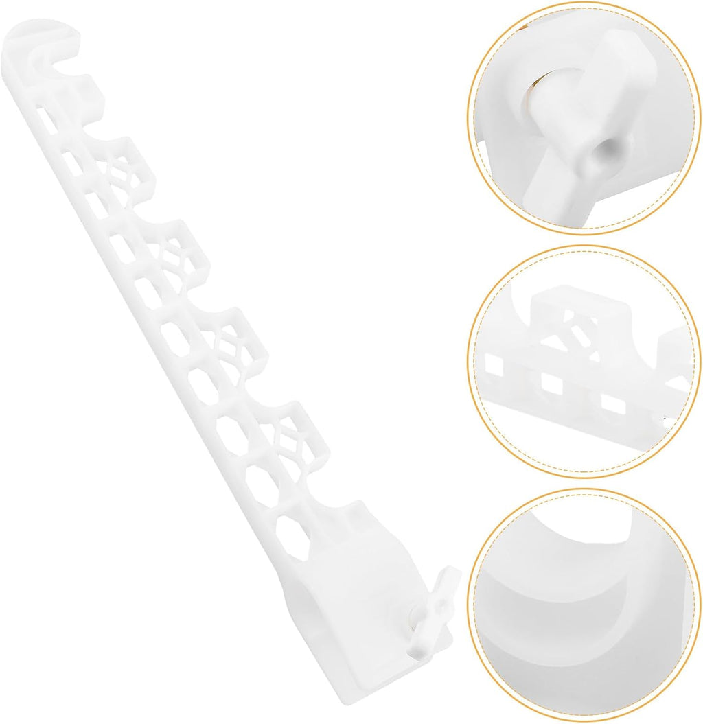  Healeved Support Mural Multifonctionnel Accessoires Ailes En Plastique Blanc, Étendoir à Linge Pliable Sans Perçage, Gain De Place Compact Pour Appartements Et Voyages