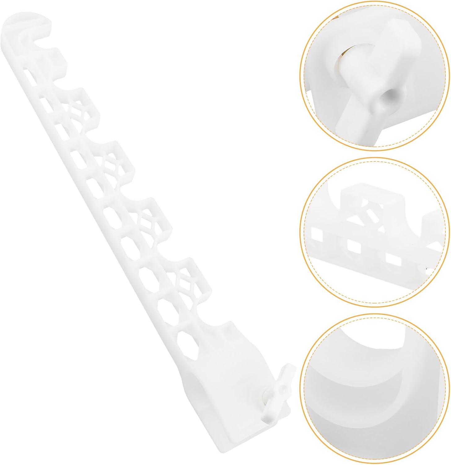  Healeved Support Mural Multifonctionnel Accessoires Ailes En Plastique Blanc, Étendoir à Linge Pliable Sans Perçage, Gain De Place Compact Pour Appartements Et Voyages