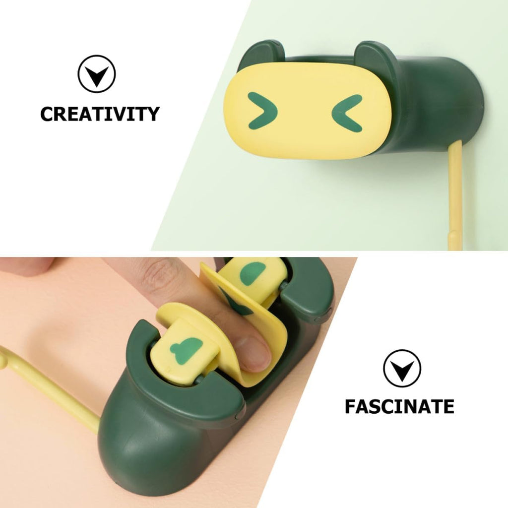  VICASKY Lot De 2 Porte-serpillères Sans Perçage En Plastique Résistant, Support Mural Adhésif Vert Et Orange, Organisateur De Buanderie Polyvalent Pour Balais, Serpillières Et Accessoires