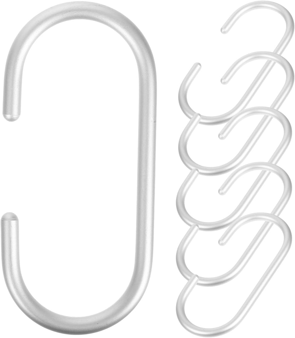  Housoutil Lot De 6 Crochets De C Petits, En Alliage D'aluminium Couleur Argenté Spatial, Crochets Métalliques Pour Suspendre Foulards, Paquet, Pantalons Placards, Rangement Multifonction