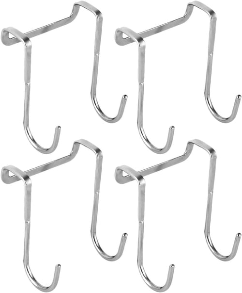  Angoily Double S De Rangement Sans Perçage En Acier Inoxydable 4pcs Forte Capacité De Charge, Pour Porte De Placard, Bureau Et Chambre