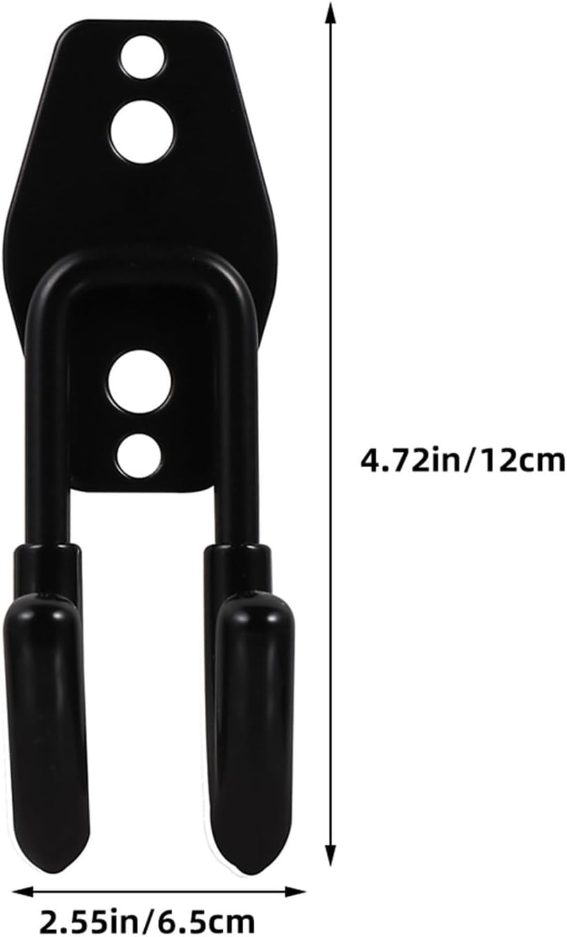  VALICLUD Lot De 4 Crochets Muraux Robustes En Acier Inoxydable Noir Avec Vis Support De Tuyau D'Arrosage Antidérapant Pour Jardin Garage Et Abri De Jardin Rangement Extérieur Solide