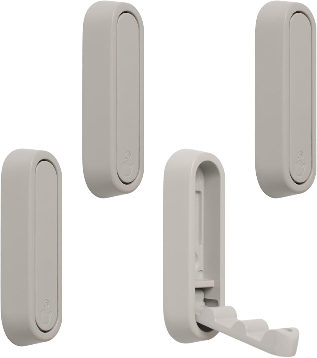  MOROBOR Lot De 5 Crochets Muraux Carrés Pliables Antidérapants Et Robustes En Alliage De Zinc Pour Suspendre Manteaux, Sacs, Sacs à Dos, Serviettes (cuivre Brossé)