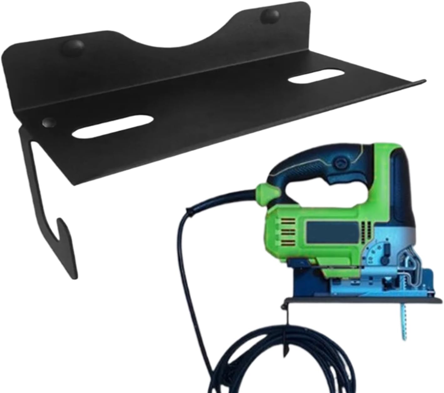  Générique Support Mural De Scie Sauteuse - Support De Rangement En Métal Pour Outils Électriques,Rangement Pour Scie Sauteuse - Pour Atelier Garage Cave Maison Ferme Appartement