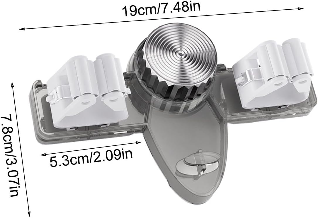  Support De Rangement Mural Pour Balais, Serpillère Et Balai, Organisateur D'outils Pour Un Rangement Efficace Et Un Accès Facile Aux Fournitures De Nettoyage Dans Votre Garage Ou Cuisine, 19 X