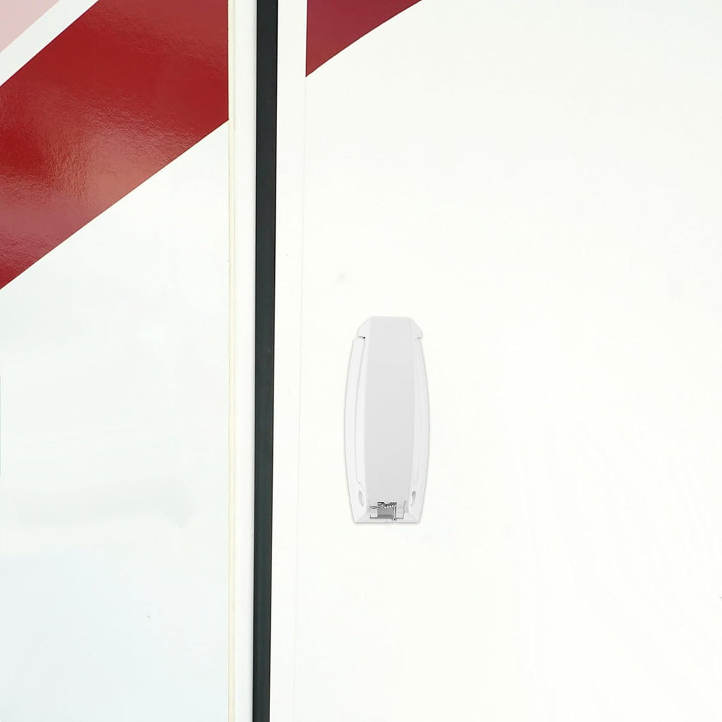  ULTECHNOVO Loquets De Trappe De VR Blanc En ABS, Support De Porte Pliable Pour Camping-Car, Lot De 2, Pour Yachts Et Bateaux Nautiques