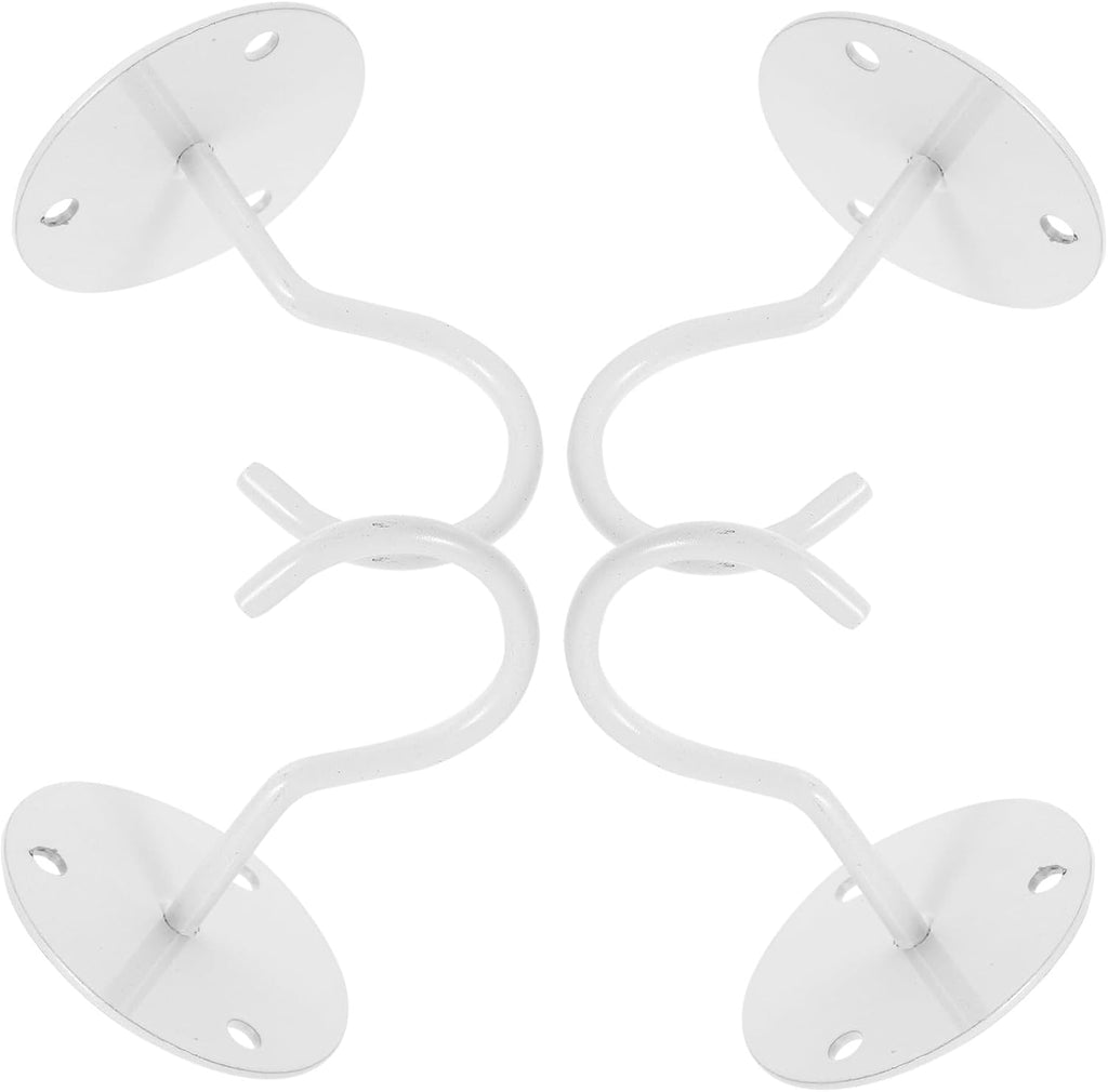  4pièces Muraux Fer Supports Décoratifs Pour Plantes Paniers Et Accessoires Fixation Simple Pour Balcon Jardin Et Intérieur Blanc