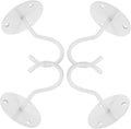  4pièces Muraux Fer Supports Décoratifs Pour Plantes Paniers Et Accessoires Fixation Simple Pour Balcon Jardin Et Intérieur Blanc