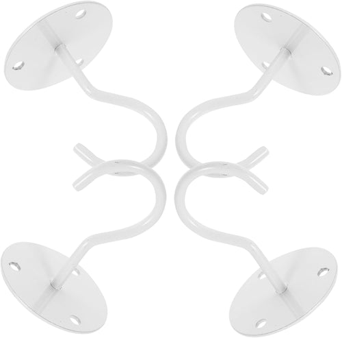  4pièces Muraux Fer Supports Décoratifs Pour Plantes Paniers Et Accessoires Fixation Simple Pour Balcon Jardin Et Intérieur Blanc