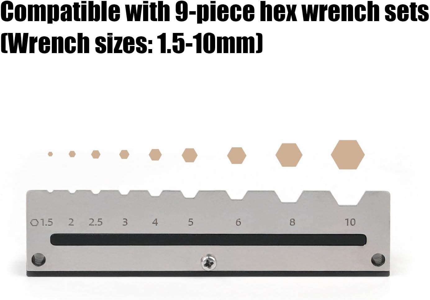 GENERIC Support Mural Pour Clés Hexagonales, Peut Contenir 9 Outils De Rangement – Pour Garage, Chariot, Mécanicien, électricien, Plomberie, Professionnel