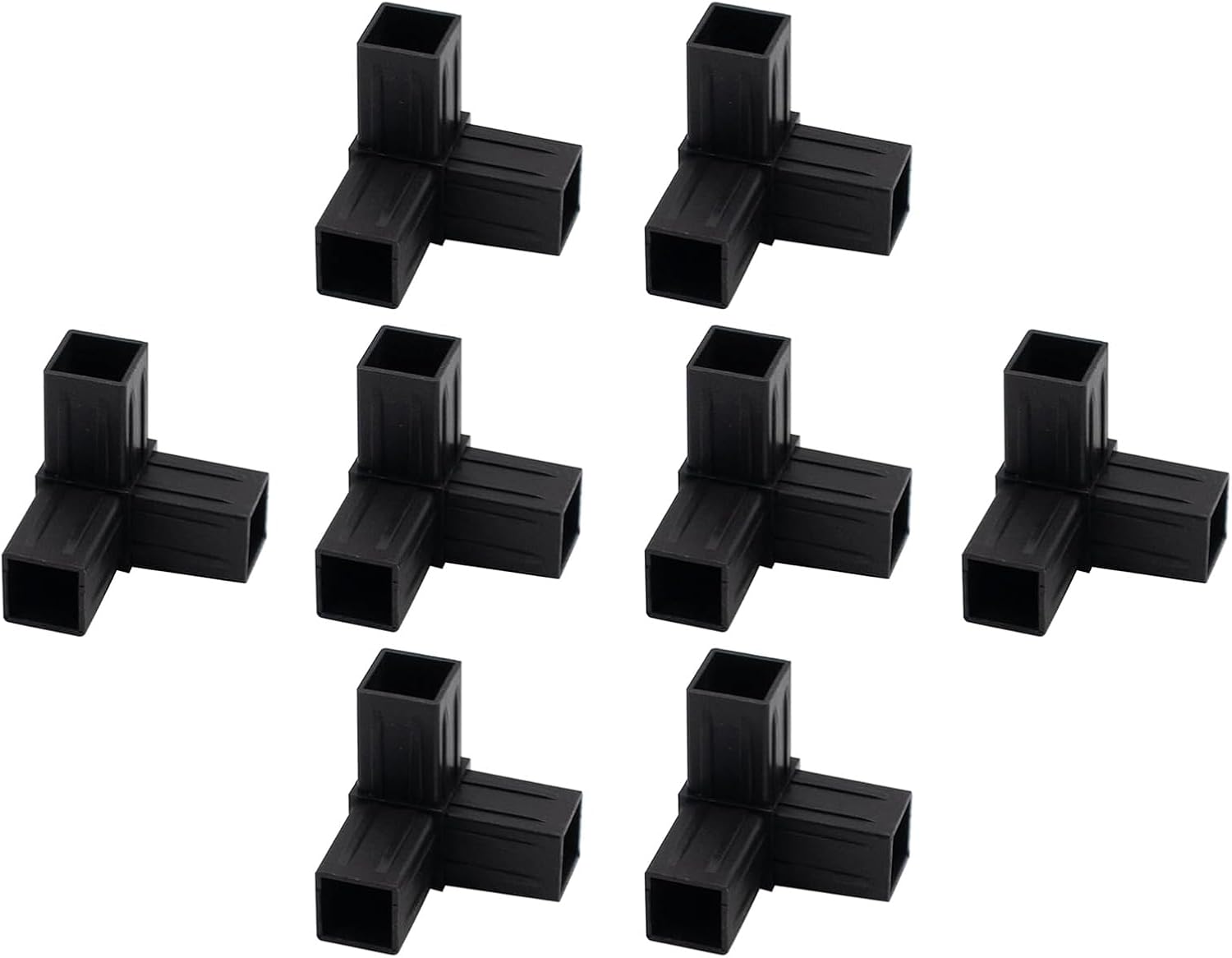  Lot De 8 Raccords De Tubes Carrés à Quatre Voies Pour étagère De Rangement, Organiseurs De Placard, Cadre De Jardin, Connecteurs De Clôture De Jardin