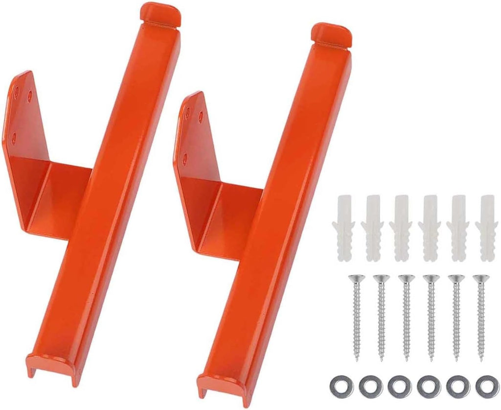  Lot De 2 Supports Muraux Pour Souffleur De Feuilles BG50 BG56 BG66 BG86 Avec Double Crochet Et Revêtement Orange Pour Pulvérisateur De Tronçonneuse