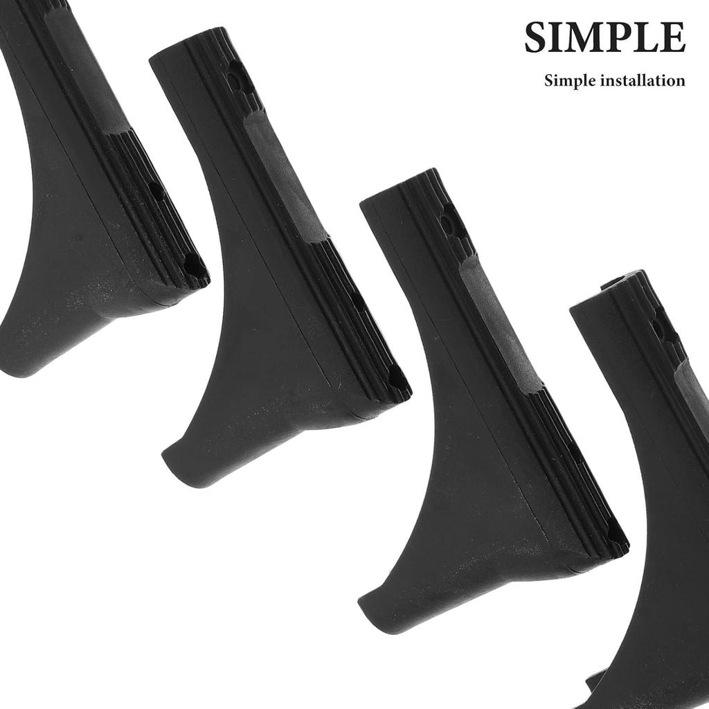  Zerodeko Housses Pour Pieds De Portant à Vêtements En Plastique Noir, Protection Antidérapante Et Résistante Pour Séchoir à Linge, Lot De 4, Adaptées Aux Sols Carrelés Et Espaces Partagés