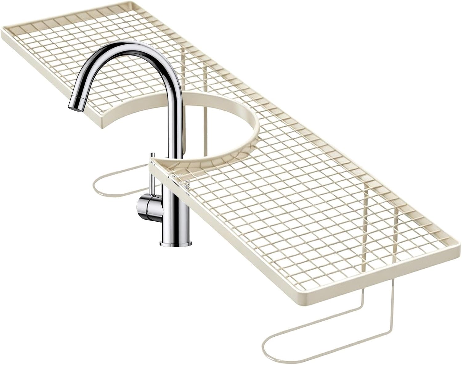 GENERIC Organiseur D'évier En Métal Pour Cuisine, étagère Au-dessus De L'évier, Pour Comptoir, Lavabo, Appartement, Dortoir, Salle De Bain, Hôtel, Restaurant, Toilettes