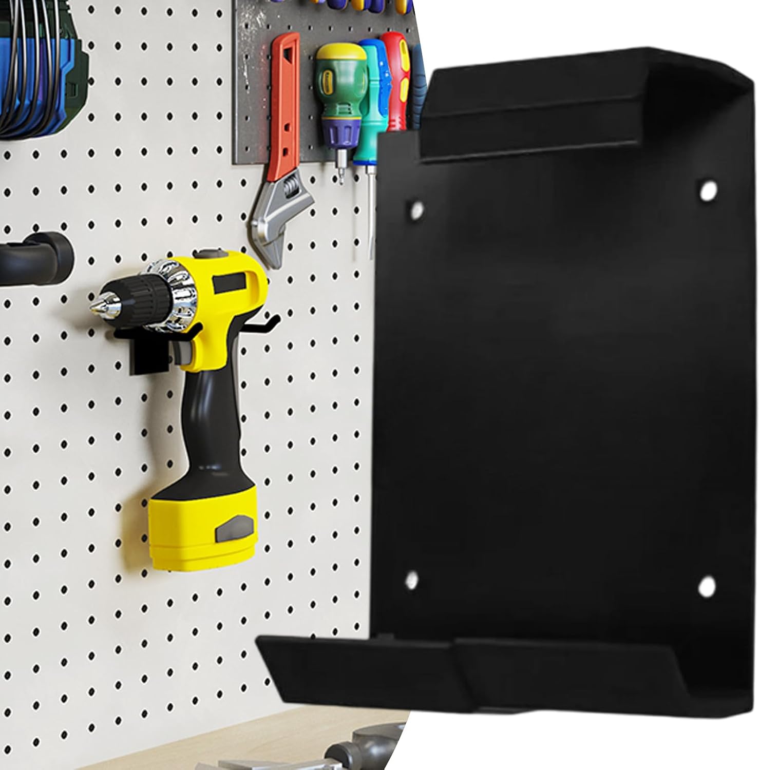GENERIC Support De Rangement Pour Outils électriques, Organiseur De Perceuse, Support De Rangement Mural Robuste Pour Perceuse électrique, Marteau, Tournevis, Maison, Atelier, Réparation Automobile, Cour