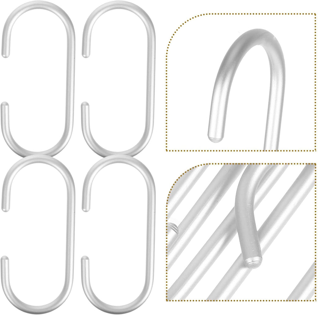  Housoutil Lot De 6 Crochets De C Petits, En Alliage D'aluminium Couleur Argenté Spatial, Crochets Métalliques Pour Suspendre Foulards, Paquet, Pantalons Placards, Rangement Multifonction
