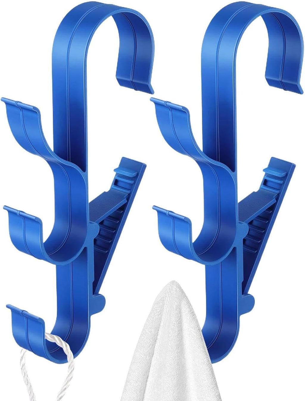 GENERIC Crochets Pour équipement De Piscine, Support De Rangement Réglable à 3 Crochets | Support De Filet Pour Feuilles De Piscine, Râteaux à Feuilles, épuisettes, Brosses, écumoire, Tuyau D'aspiration
