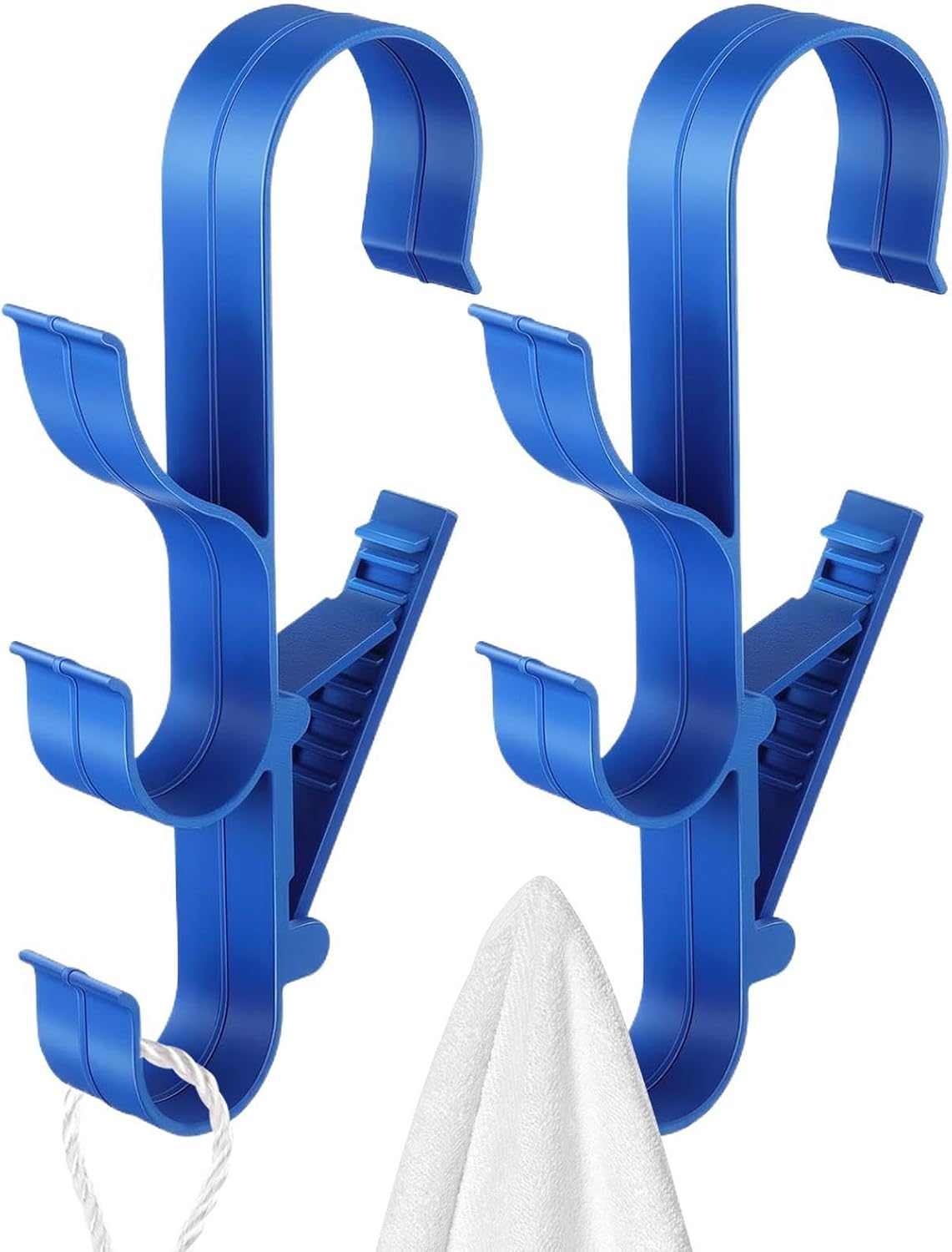 GENERIC Crochets Pour équipement De Piscine, Support De Rangement Réglable à 3 Crochets | Support De Filet Pour Feuilles De Piscine, Râteaux à Feuilles, épuisettes, Brosses, écumoire, Tuyau D'aspiration