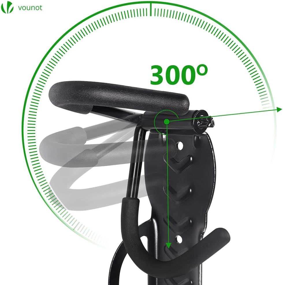  VOUNOT® Lot De 4 Support De Vélo Mural Crochet De Mur Pour Cintre De Vélo Idéal Pour Garage Maison Décoration Support Mural De Rangement Robuste En Forme L Noir