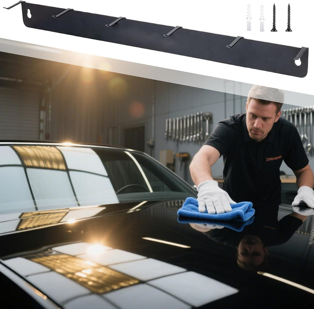  Porte-brosses De Détail, Porte-Brosses De Détail Murale à Crochets, Rack Compact Pour Outils Garage Atelier Maison Auto Nettoyage Roues Boîte à Outils Détaillants