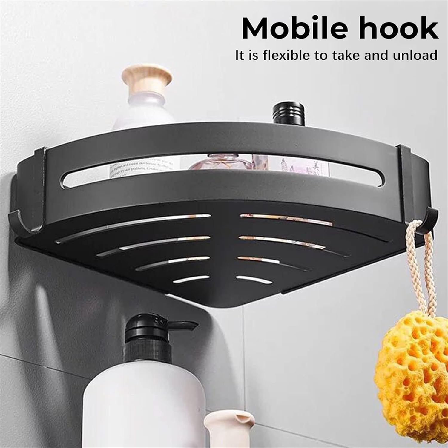  Triangle De Salle De Bain Triangle Storage Porte-rack Portefeuille Toilette Murale Toilette Lavage De Papier Shampooing Shampooing Douche Panier Étagères Flottantes Murales