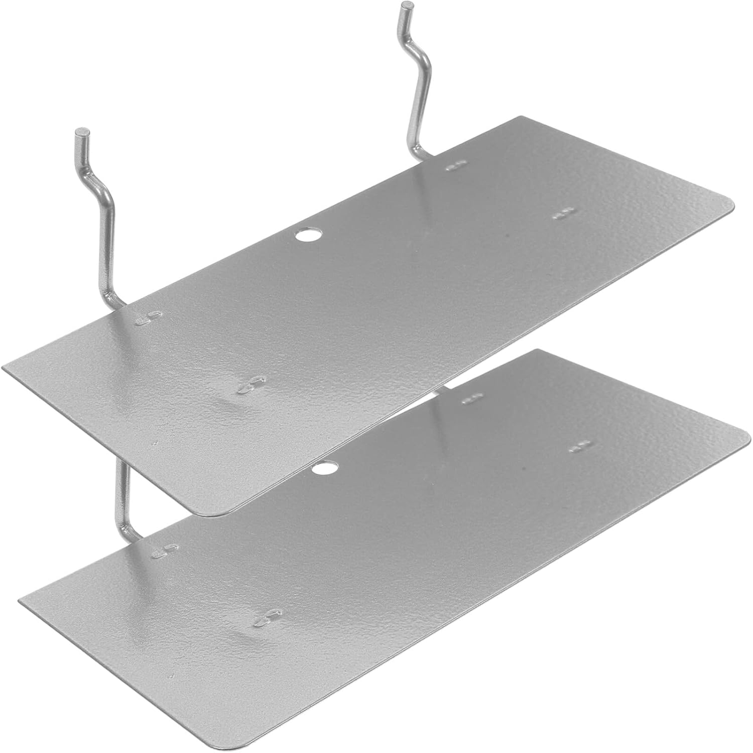  YARNOW Support D'étagère En Fer Argenté Pour Panneau Perforé 2pcs, Capacité Lourde, Pour Garage Et Organisation Murale