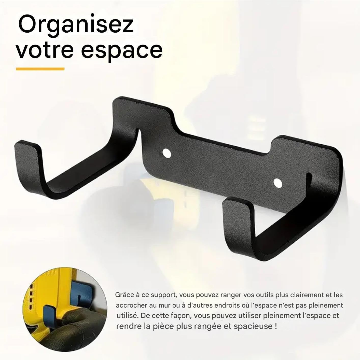  Générique Crochets De Garage - Porte-Ustensiles Jardin Et Utility - Gain De Place Pour Mur Buanderie Atelier Cuisine Cave Jardin Maison