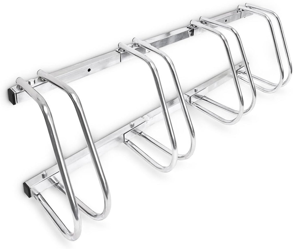  Relaxdays Râtelier 4 Vélos Système Range-vélo Support Pour Vélos HxlxP: 26 X 100 X 32 Cm VTT Bicyclette Acier Fixation Au Sol Ou Au Mur Intérieur Extérieur