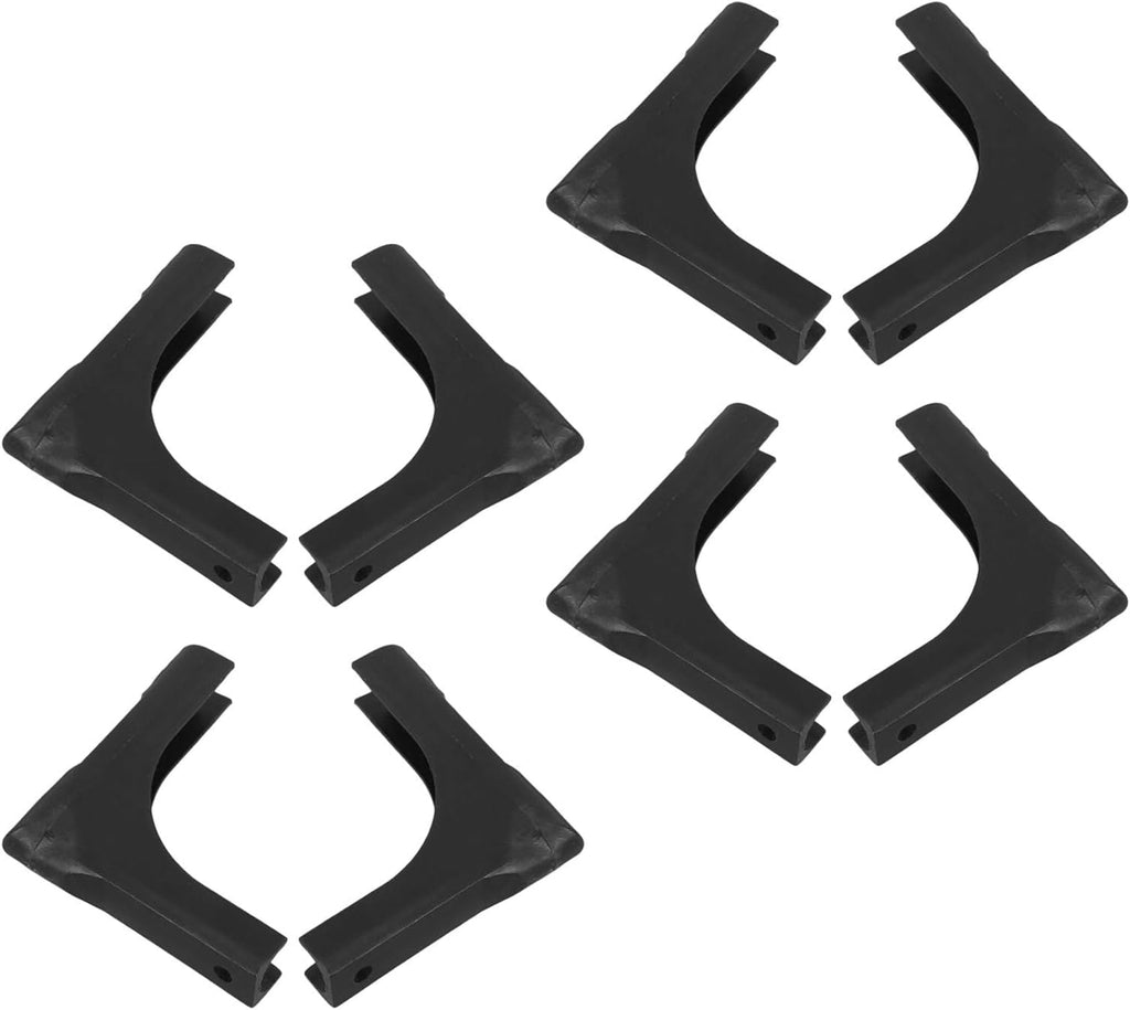  STOBAZA 8 Pièces Protège-pieds Noirs En Plastique Pour Étendoir à Linge, Protection Antidérapante Polyvalente Pour Balcon Et Pelouse, Résistant La Pluie Soleil