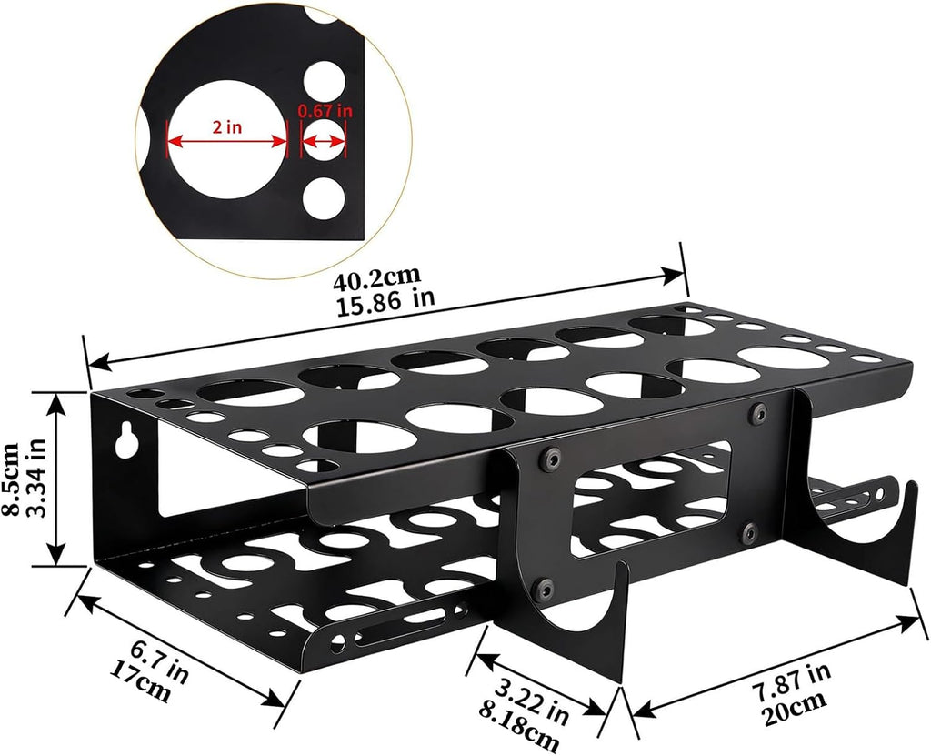GENERIC Support De Rangement, 12 Emplacements De Grande Capacité, Organisateur De Rangement Pour Tube De Calfeutrage | Pour Salon, Dortoir, Atelier De Réparation à Domicile, Atelier