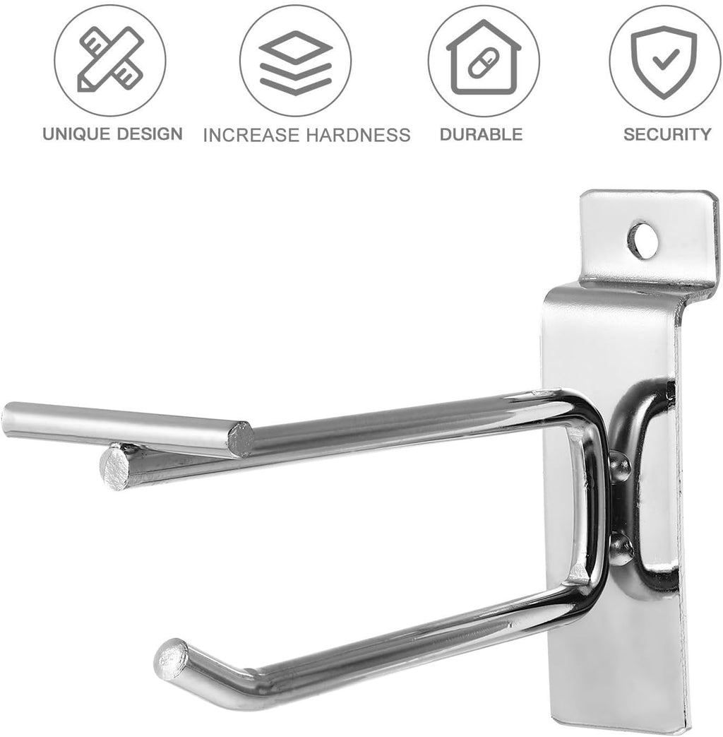  Jojofuny Crochets Muraux Argenté Faciles à Installer Retirer Lot De 10 Pour Panneaux à Lattes Pour Garage Et Rangement D'outils
