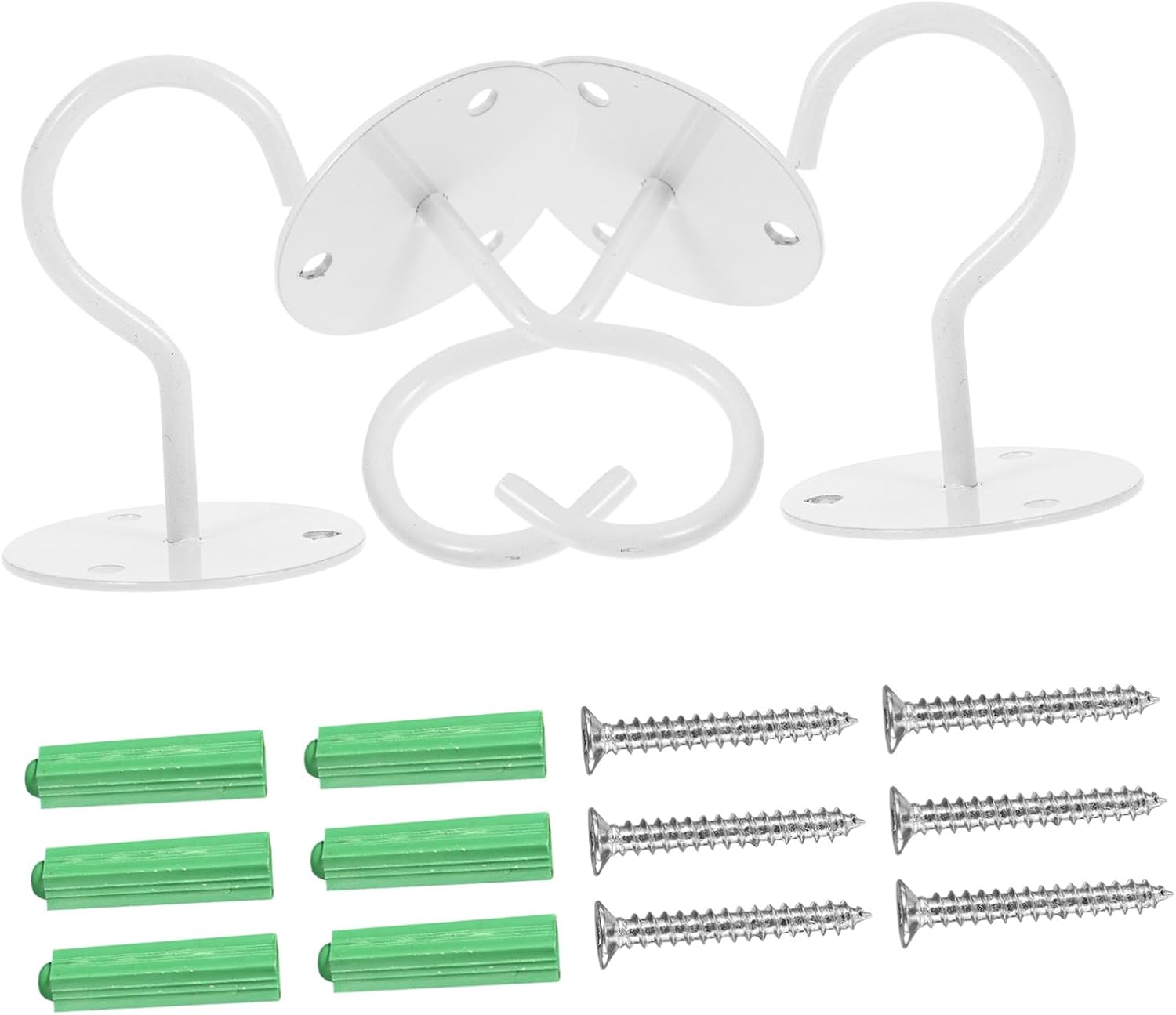  4pièces Muraux Fer Supports Décoratifs Pour Plantes Paniers Et Accessoires Fixation Simple Pour Balcon Jardin Et Intérieur Blanc