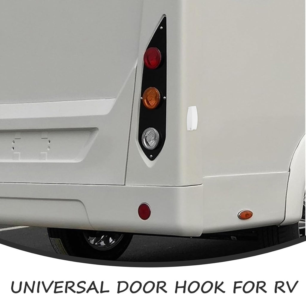  ULTECHNOVO Loquets De Trappe De VR Blanc En ABS, Support De Porte Pliable Pour Camping-Car, Lot De 2, Pour Yachts Et Bateaux Nautiques