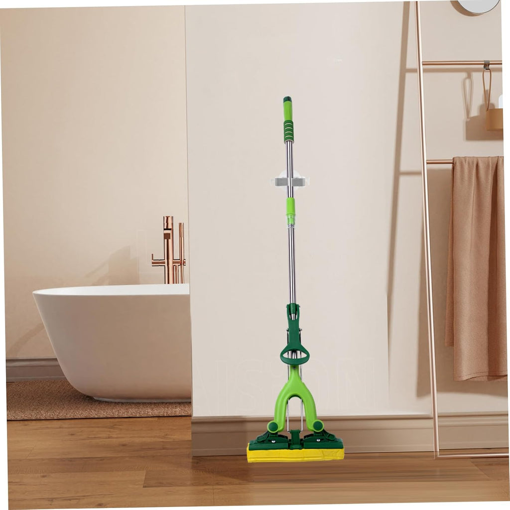  Ciieeo Lot De 2 Crochets Porte-balai En Plastique Blanc Autocollants, Étanches, Organisateurs Pratiques Pour Salle De Bain Cuisine, Support Mural Sans Perçage